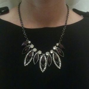 Charming Charlie's Purple Crystal Necklace